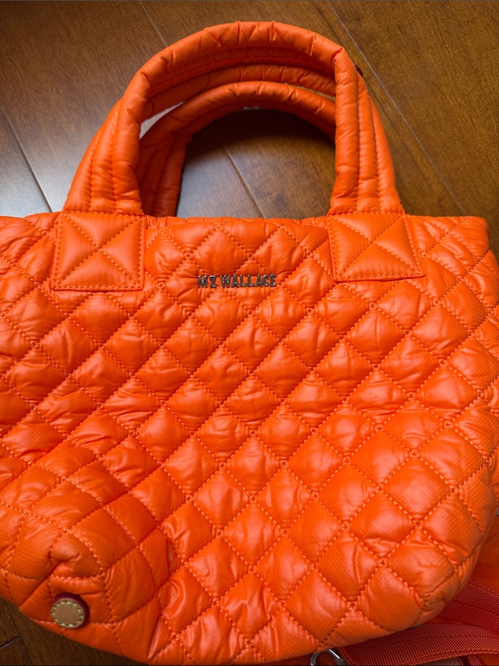 MZ Wallace Orange Mini Metro Tote Deluxe - Picture 5 of 8